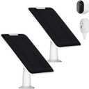 Solar Panel Charger Compatible with Arlo Pro 3/Pro 4/Pro 5S/Ultra/Ultra 2/Go 2 Continuous Power Supply IP65 Weatherproof with 9.8ft Charging Cable and Adjustable Wall Mount