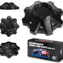 InTimesAuto Wheel Center Hub Caps for Fuel Offroad Replacement Center Hubcaps for # 1002-53B M-447 Rims, Set of 4 Matte Black, Premium ABS Material, Recommended for Off-Road Tuning Enthusiasts