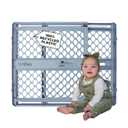 Toddleroo by North States - 100% Recycled Plastic Baby Gate for Doorway; Sturdy for Indoor & Outdoor Use: Pressure Mounted, No Drill Gate; Made in USA; 26" to 42" Wide, 26" Tall Slate Blue