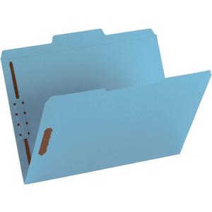 100 Blue End tab Fastener File Folders, Reinforced Straight Cut Tab, Durable 2 Prongs for Standard Medical Files, Office Reports, and More, Letter Size, Blue, 100 Pack