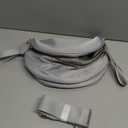 Bum Bags for Women Crossbody,Spacious Nylon Crossbody Bag Trendy Checkered Purse Shoulder Bag 2025 (Light Grey)