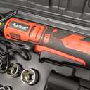 AVID POWER Cordless Electric Ratchet Wrench 3/8", 44.2 Ft-lbs 12V Power Ratchet Wrench Kit w/Two 2.0Ah Batteries, 1-Hour Fast Charger, Variable Speed and 10 Sockets (Red)