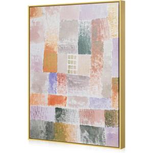 Akfado Floater Frame for 30x40 Canvas Paintings with 0.6-0.8" Deep, DIY Metal Canvas Floater Frames for Abstract Art Prints Family Wedding Portraits,Rustic Farmhouse Room Decor, No Glass & Back (Gold)