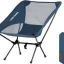 CAMEL CROWN Portable Camping Chair Lightweight Compact Folding Chair Mesh for Outdoor Camp Travel Beach Picnic Festival Hiking Backpacking Navy Blue (Netting)
