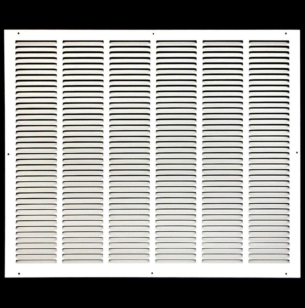 HVAC Premium 32 x 24 Return Air Grille - Sidewall and Ceiling - HVAC Vent Duct Cover Diffuser - [White] [Outer Dimensions: 35.75"w X 5.75" h]