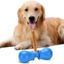 Bully Stick Holder - Improved Dog Treat Chew Holder,Fits Various Bully Sticks,Durable Safety Hold Device to Prevent Swallowed Ends and Choking, Large/Blue.