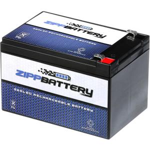 ZIPPBATTERY 12V 12Ah SLA Battery  F2 Spade Terminal Power for Alarms, Emergency Lights, Scooters, Mobility Devices, Toys & Solar Units  Deep Cycle Design  Sealed Lead Acid Rechargeable Backup