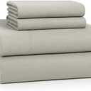 LANE LINEN 100% Cotton Queen Flannel Sheet Set - Brushed for Extra Softness - Lightweight & Durable Cotton Flannel Queen Sheet Set - Warm & Cozy Cotton Bed Sheets Queen Size, 15" Deep Pocket - Silver