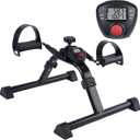 Vaunn Under Desk Bike Pedal Exerciser Ergometer with LCD Display Mini Pedal Exerciser for Arm & Leg Workout, Folding Desk Cycle for Home Office, Physical Therapy & Low Impact Cardio
