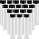 18 PCS 18 Oz Bulk Empty Sensory Bottles, Plastic Juice Bottles with Caps, Reusable Clear Drink Containers, PET Water Bottles for Juice Milk Homemade Beverages