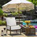 23.5"x25" Outdoor Deep Seat Patio Cushions Set of 2, Deep Seat Bottom Resilient Foam Filling Water-Resistant Stain-Resistant UV Resistant Weather Resistant with YKK Zippers,Almond
