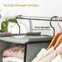 SMIRLY 6 Shelf Hanging Closet Organizer Hanging Shelves, Closet Hanging Organizer with 2 Sturdy Hooks for Wardrobe, Nursery, Storage (Grey, 3 Shelf)