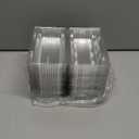 100pcs Disposable Locking Hot Dog Trays, Plastic Premium Food Container, Clear Food Presentation Boats for Takeout and To-Go Meals, Small Containers, 6.5"x2.5"x3.7"