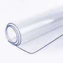 Clear Plastic Tablecloth Rectangle Vinyl Transparent PVC Table Cloths Protector Spill Oil Proof Wipe Clean Transparent Table Cover for Dining/Camping/Parties(31.5x63in/80x160cm)