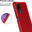 Ailiber for Jitterbug Smart 4 Phone Case, TCL 505 Case with Screen Protector, Dual Layer Protection, Shockproof Corner TPU Bumper, Slim Silicone Rugged Cover - Red