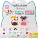 SQUISH-A-LONGS 14 Pack - 1 Mini-Squish with 4 Accessories, 1 Ring, and a Collectors Guide - Collect, Trade, & Play