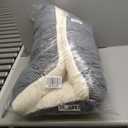 BedStill 36 inches Donut Dog Bed for Large Dogs - Calming Round Pet Bed with Removable&Washable Cover, Plush Faux Fur & Corduroy, Fits Pets up to 80 lbs(Dark Grey, Large)