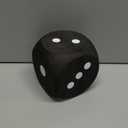 Shappy 6 Inches Foam Dice Fun Filled Large Educational Toy Kawaii Giant Dice Decorative Eva Foam Jumbo Cube Big Square Building Blocks for Game Nights Learning Sessions(Black,1 Pc)