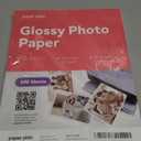 Glossy Photo Paper For Printer 8.5 x 11" - (100 Sheets) - Works with Inkjet Printer, Easy to Use, Premium Picture Paper