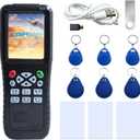 X100 RFID Reader Writer (RFID Copier Multi-Frequency Smart Card Reader ID IC Elevator Card RFID Writer for Access Control System with 125khz T5577 Key Fobs/Cards and 13.56mhz IC Key Tags)