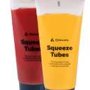 Coghlan's Reusable Squeeze Tubes – 8 oz BPA-Free Food Safe Dispensers with Roll-Up Clips & Stand-Up Lids – For Condiments, Sauces, Toiletries & Travel – 2-Pack