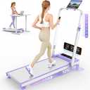 Tisomy 12% Incline Walking Pad Treadmill for Home, 3.5HP Walking Pad with Incline/Adjustable Height, 4 in 1 Under Desk Treadmill with Handle Bar, Foldable Walking Pad 350LBS, APP & Remote, LED Display