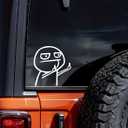 Funny Stickers for Adults White Large 5.93in -Funny Meme Stickers & Cool Decals for Men & Women - Inappropriate, Dark Humor Sticker Pack with Funny Stickers for Water Bottles, Bumpers, Laptops (White)