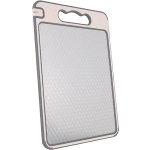 Generic Stainless Steel Cutting Board, Double Sided Metal Cutting Board Garlic Grinder for Vegetables (Plaid) (14.6"L x 10.2"W)