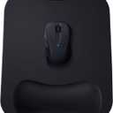 Gimars Large Smooth Superfine Fibre Memory Foam Ergonomic Mouse Pad Wrist Rest Support Mousepad with Nonslip Base for Laptop, Computer, Gaming&Office (Black)