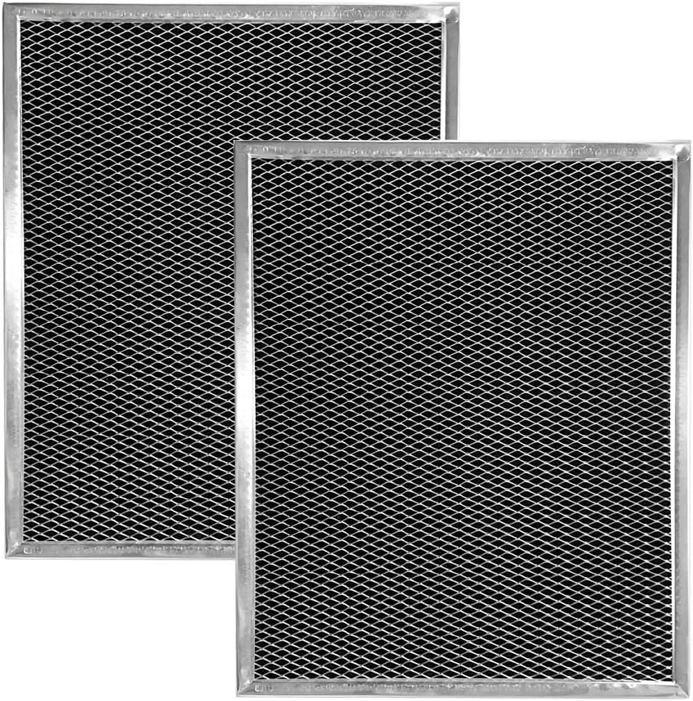 Amazinpure BPSF30 99010308 WB02X10707 Compatible with GE and Broan QS WS NON-Ducted Thick Range Hood Charcoal Carbon Filters 10.8 X 13.3 X 0.09 Inches