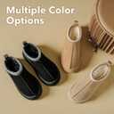 Mishansha Women's Platform Slippers Slip on Mini Boots Warm House Slippers for Indoor and Outdoor (10.5, Light Brown)