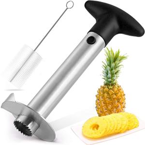 Pineapple Corer and Slicer Tool, Stainless Steel Pineapple Core Remover Tool, Stainless Steel Pineapple Cutter for Home Kitchen with Sharp Blade for Diced Fruit Rings Christmas Gift