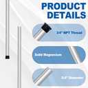 32" Magnesium Anode Rod for Hot Water Heater Compatible with Rheem Reliance A. O. Smith Giant GE Richmond Water Tanks, 32" Long 3/4" NPT Thread 0.84" Diameter Hex Plug Protect Rotten Egg Smell