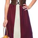Costume Culture Peasant Girl Costume, Burgundy, Medium Maroon