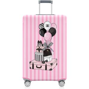 Travel Luggage Cover Washable Elastic Gift Box and Balloon Travel Suitcase Cover Anti-scratch Suitcase cover Fits 29-32 Inch Luggage Cover