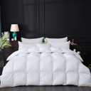 Goose Feathers Down Comforter (White, Queen)
