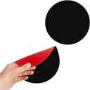 RUBBER BOND 2-Pack Ceiling Cover Plate Wall Hole Cover - 7-inch Round Self-Adhesive Plate for Ceilings or Wall - Black