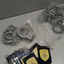 24 Pcs Police Pretend Play Mini Set Include 12 Police Badge Fake Officer Badge 12 Handcuffs Set Handcuffs for Men Cop Cosplay Accessories Cosplay Halloween Birthdays Gear