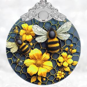 Bee Christmas Decoration - Stained Glass Tree Ornaments, Xmas Gift for Friend, Family, Coworker