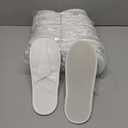 24 Pairs Disposable House Slippers for Guests Bulk Slipper Pack for Hotel Spa Travel Shoeless Home White Closed Toe