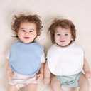 10-Pack Solid Color Baby Bibs Soft Absorbent Drool Bibs with Adjustable Snaps for Infants Toddler