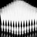 Redants 100Pcs White LED Fiber Optic Wands, 14in Glow Light Sticks | Light Up Wands Ideal for Wedding, Music Festival, Halloween, New Year Party, Bar DJ, Party Favor Supplies