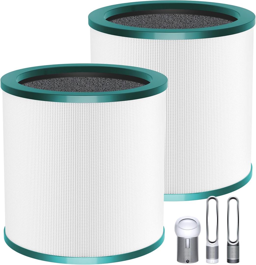 TP01 HEPA Replacement Filter Compatible with Dyson Tower Purifier Pure Cool Link TP01, TP02, TP03, AM11, BP01 Models, Compare to Part 968126-03, 2 Pack