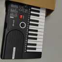 61 keys keyboard piano, Electronic Digital Piano with Built-In Speaker Microphone, Sheet Stand and Power Supply, Portable piano Keyboard Gift Teaching for Beginners, 29.5 inch W x 8.7 inch D x 2.3 inch H