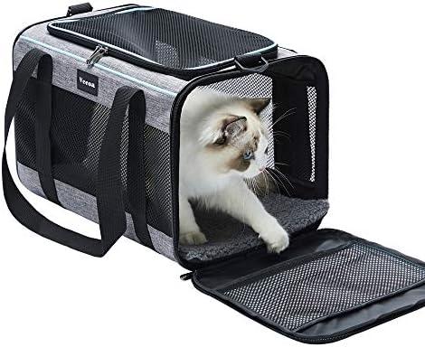 Amazon.com : Vceoa 19x12x12 Inches Cat, Dog Carrier for Pets Up to 22 Lbs, Soft-Sided Cat Bag Animal Carriers Travel Puppy Carry As a Toy of Fabric Pet Home : Pet Supplies