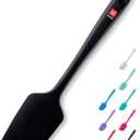 DI ORO Silicone Spatula - 600F Heat-Resistant Rubber Kitchen Spatula for Baking, Scraping, & Mixing - BPA Free Nonstick Cookware Safe Flexible Utensil for Cooking - Seamless & Dishwasher Safe (Black)