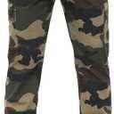 ZODLLS Women's Camo Pants Cargo Trousers Cool Camouflage Pants Elastic Waist Casual Multi Jogger Pants with Pocket (Brown, XXL)