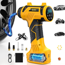 𝟗𝟔𝟎𝟎𝐦𝐀𝐡 Tire Inflator Portable Air Compressor - Corded/Cordless Tire Inflator - 𝐁𝐚𝐭𝐭𝐞𝐫𝐲 & 12V DC, Faster Inflation Handheld Air Compressor, 160PSI Air Pump for Car, SUV, Motorcycle, Bike