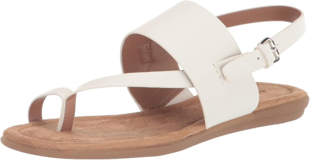 Aerosoles Women's Awa Flat Sandal (5, White)