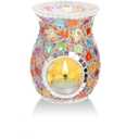 Lyellfe 1 Pack Essential Oil Burner, Fragrance Oil Warmer, Decorative Tealight Candle Holder, Incense Aromatherapy Oil Diffuser, Scented Wax Warmer for Gift Home Table Decor, Mosaic Glass